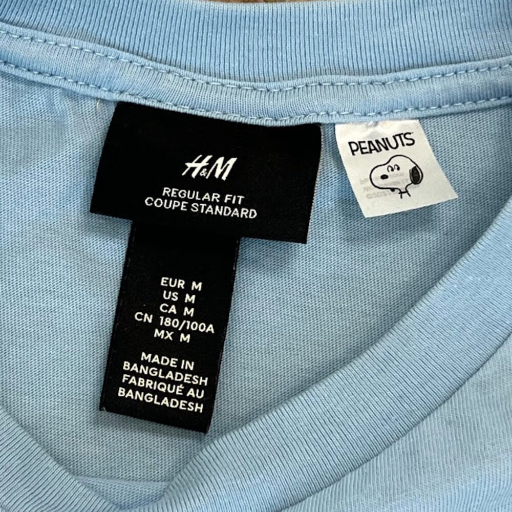 Peanuts H&M Snoopy Good Vibes Only Shirt Size M - Picture 2 of 7